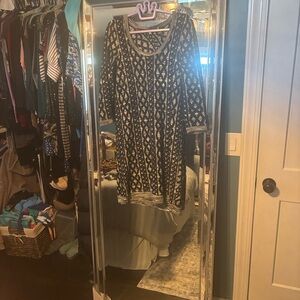 Black and White Patterned Dress